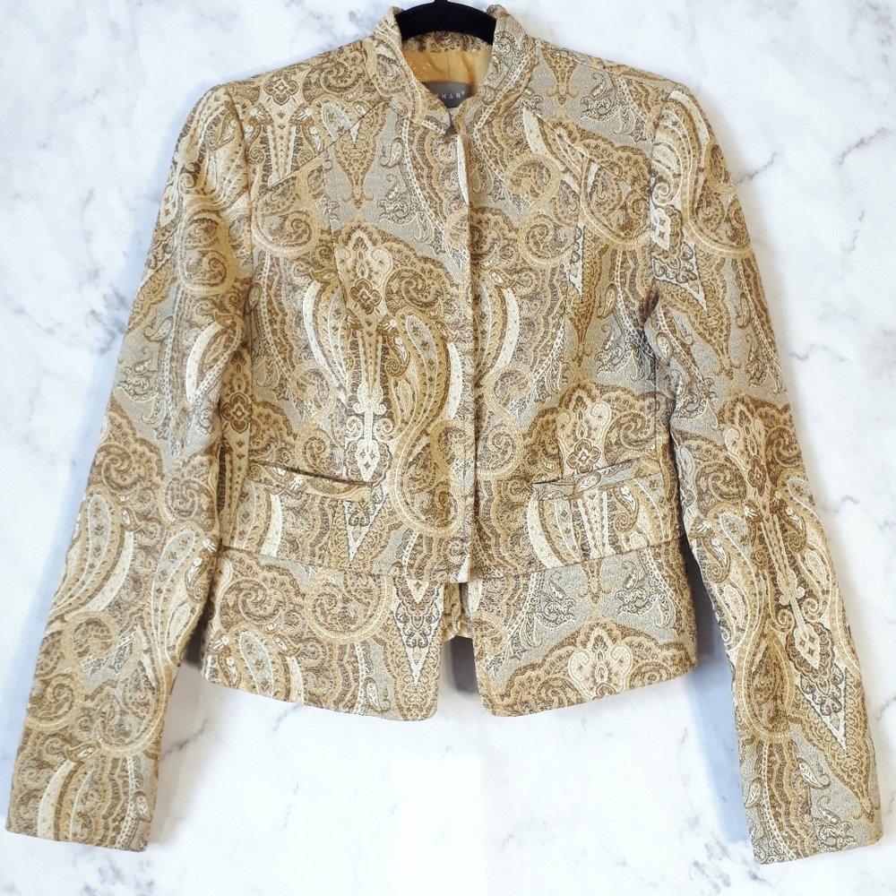 Kenar Tapestry Patterned Blazer Snap Jacket 2
